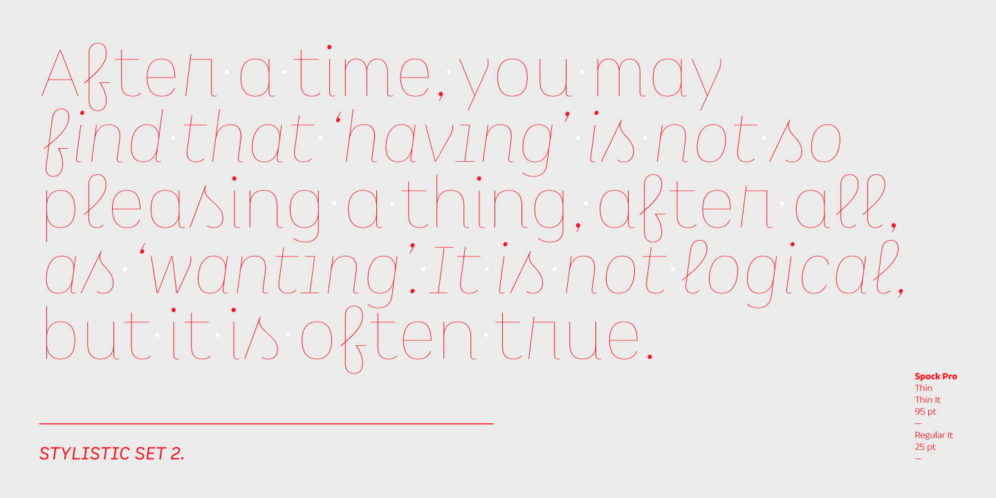 Spock Essential Alt 1 Bold Italic Font preview